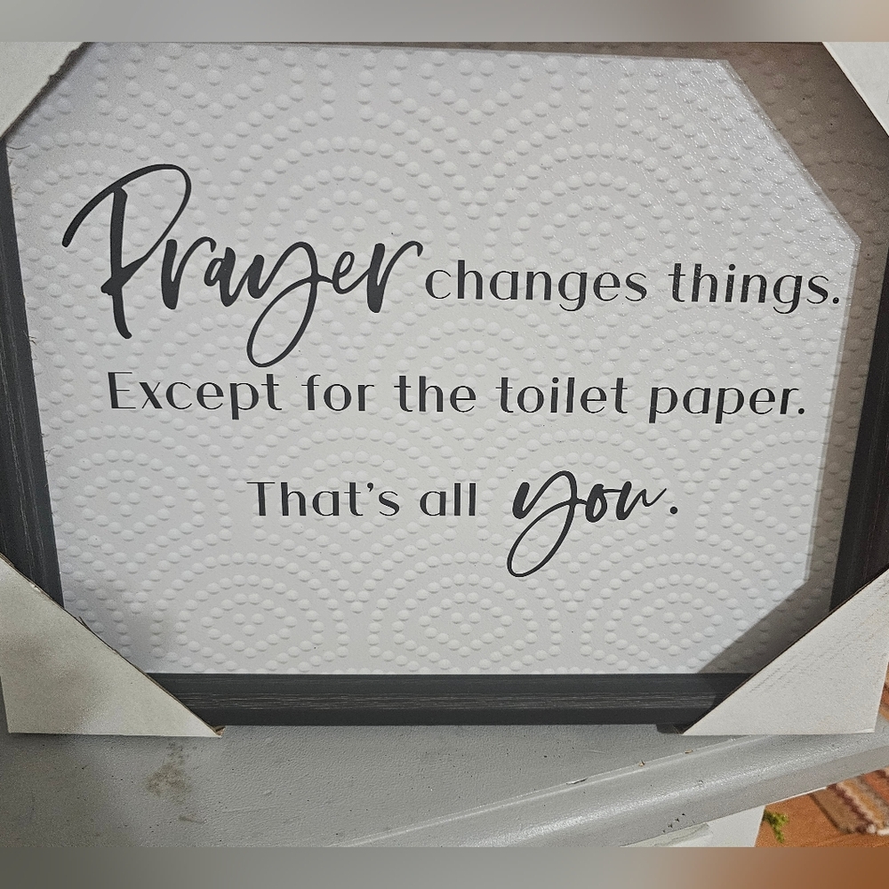 NWT H umorous Prayer Quote Wall Art